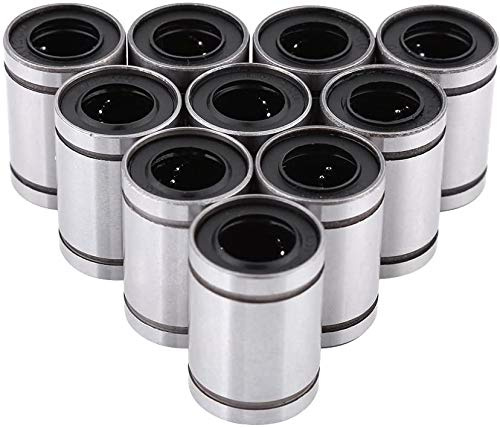 Kugellager, 10 Stück LM12UU 12mm Linear Bewegung Kugellager Bewegungs-Buchsen-Kugellager, für 12 mm Rod für lineare Bewegung auf 3D-Drucker, CNC und andere Anwendungen