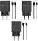 3X Ladegerät für Samsung Schnelladegerät Netzteil langes Micro USB Schnellladekabel 1.5M für Samsung Galaxy S7 S7 Edge A10 A10s A10e A6 A6+ 2018 S6 S5 S4 Xcover 4 3 2 J4+ J6+ A3 A5 A7 J3 J5 J7 Tab