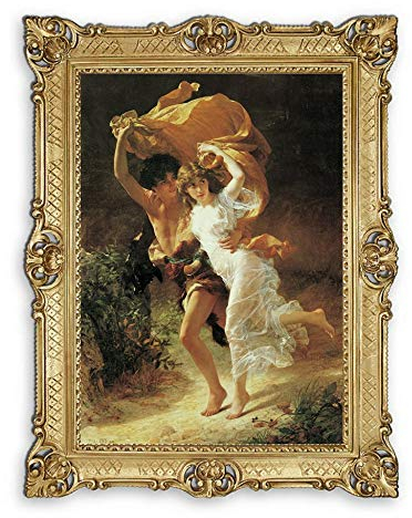 Lnxp Wunderschönes Gemälde 90x70 cm Künstler; P.A. Cot ´Il temporale - Der Sturm ´ Bild Bilder Barock Rahmen Antik Repro Renaissance als Gemälde & hochwertige Kunstreproduktion 58B
