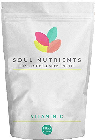 Vitamin C Tablets 1000mg | 60 Tablets | Sugar Free | Immune Support | Vegan Friendly- Sugar Free