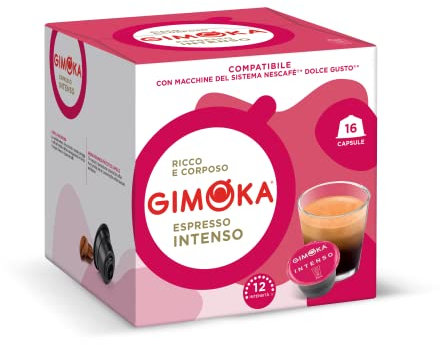 ESPRESSO INTENSO GIMOKA DOLCE GUSTO COMPATIBLE 16 CÁPSULAS