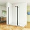 Aica Sanitär 80cm Walk in Duschwand Duschabtrennung walk-in Dusche 8mm NANO Glas mit Flipper Schwarz