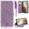 AROYI Lederhülle Kompatibel mit Samsung Galaxy A12 / M12 Hülle und Schutzfolie, Flip Wallet Handyhülle PU Leder Tasche Case Kartensteckplätzen Schutzhülle Kompatibel mit Samsung Galaxy A12 / M12 Lila