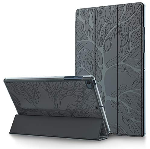 Hülle für iPad 9.7 Zoll 2018/2017 (iPad 6./5. Generation ) Schutzhülle Ultradünn PU Leder Smart Cover Case Klapphülle mit Auto Schlaf/Wach Funktion für iPad Air 2/Air 1 Tablette, Dunkelgrau