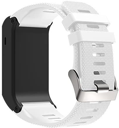Armband Kompatibel mit Garmin Vivoactive HR Armband - Sport Silikon Uhrenarmband Replacement Wechselarmband Ersatzarmband für Garmin Vivoactive HR Smartwatch (Weiß)