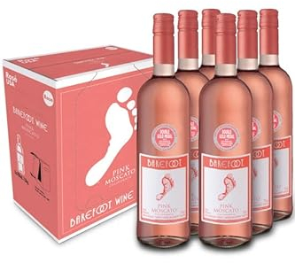 Barefoot Pink Moscato, Californian Rosé Wine, 6x 750ml bottles