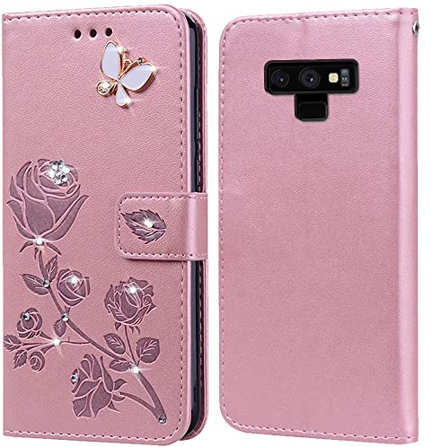 Phone Case for Samsung Galaxy Note 9 with Kickstand,Card Slots,Silicone Bumper,Shockproof,Flip Wallet Leather Protective Cover for Samsung Galaxy Note9(6.4'')