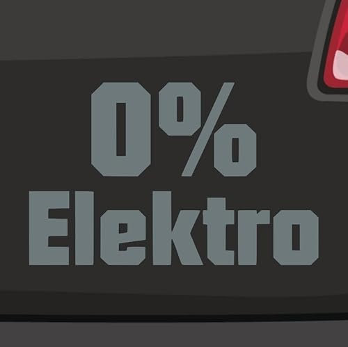 0% Elektro Aufkleber -6 Größen 21 Farben- Benziner Diesel Sticker NoGreen Autogas