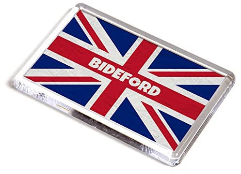 FRIDGE MAGNET - Bideford - Union Jack Flag