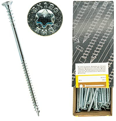 Justierschraube 6,0 x 90 mm – 100 St. Distanzschrauben, Flachkopf, Halterillen, Torx