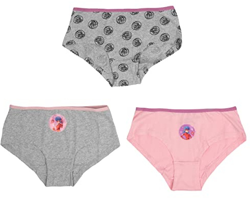 United Labels Miraculous Panty für Mädchen Kinder Slip Unterhose Unterwäsche Mehrfarbig Bunt (3er Pack)