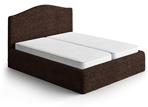 PAULATO Husse für Doppelbett über das Kopfteil und Grundgestell rüberziehen, Husse für Boxspringbetten 130-180cm Mikrofaser, bi-elastisches, kratzfestes und maschinenwaschbares Gewebe Made in Italy