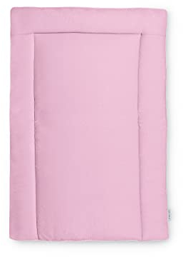 Ehrenkind® Wickelauflage 70x50 cm | Waschbar + 100% Bio-Baumwolle Bezug | Wickelunterlage | Wickeltischauflage | Standard 100 by OEKO-TEX 70x50cm Rose weiße Punkte