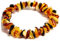 Generisch Erwachsenen Unisex Armband aus Baltischem Bernstein, Handgefertigter Schmuck, 15-19 cm Handgelenkgröße (Mehrfarbig)