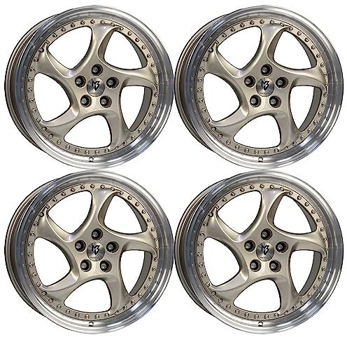 4x MB Design Felgen TURBO S 9.5Jx19 ET40 5x112 Champagner poliert kompatibel mit VW Arteon