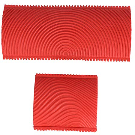 2 Pezzi Strumento Venatura del Legno Strumento per Grana del Legno Spatola Effetto Legno di Gomma Pittura di Grana in Rilievo per Pittura Pennelli Fai Da Te Strumenti Decorazione
