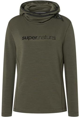 super.natural Damen Alpine Hoodie, Black Ink, XS