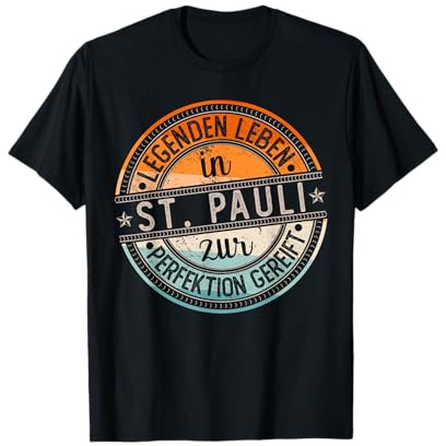 St. Pauli Retro Farben | Legenden Leben in St. Pauli T-Shirt