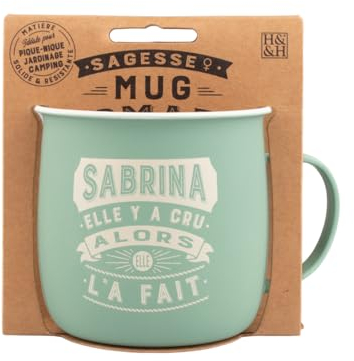 Mug Nomade - Mug à thé et café personnalisé Sabrina - Cadeau pour Femme
