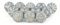 Rasiya Art Ceramic Grey Knobs for Cupboards Cabinet Door Dresser and Furniture - Hand Painted Ceramic Pulls for Chest of Drawers Boho Decorative Handles - Pack of 12