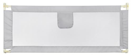MUL-BOUTIQUE Barriere De Securite Enfant Lit,Barrière De Lit Sûre pour Prévenir Les Chutes des Enfants,Barrière De Lit Portable Hauteur Réglable, 150(L)*70-100(H) Cm (Gris,150cm)