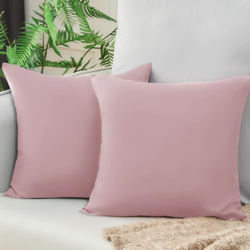 Vielit Sofa Kissenbezug 40x40 Rosa Weich Kopfkissenbezug 40x40 2er Set Mikrofaser Kissenbezüge 40x40 Kissenhülle Für Kissen 40x40cm Öko-Zertifikat Resistent Hypoallergen