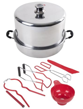 Kitchen Crop Steam Canner with Temperature Indicator (Aluminum Steam Canner + Tools)