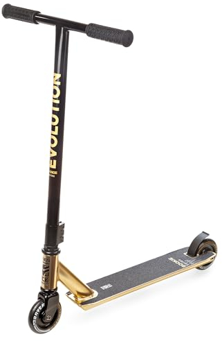 RAVEN Scooter Stunt Freestyle Tricks Roller Kickscooter für Kinder Jugendliche |100mm PU Räder | ABEC-9 Kugellager (Rookie Gold, 100mm)