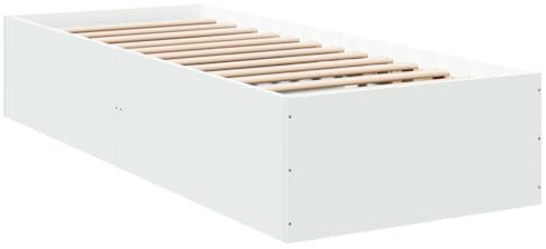 vidaXL Bettgestell Weiß 100x200 cm Holzwerkstoff