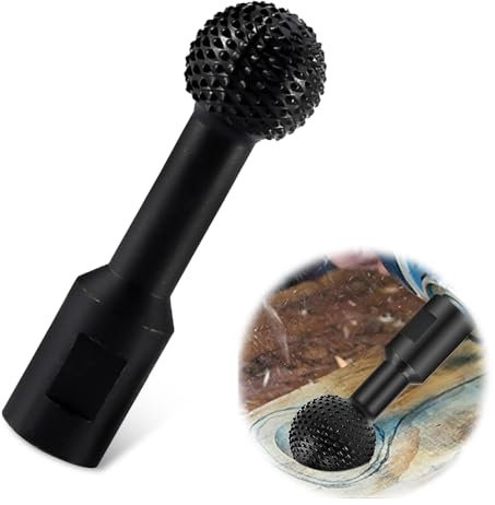 Riisoyu Fresa de bolas para tallado de madera, 25 mm, cincel de bola, cortador de madera, cincel de bolas, cabezales de lijado para amoladora angular de 115/125 mm para amoladora angular, herramientas