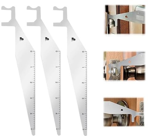 IUSOT 3 Stück Türöffnungswerkzeug, Edelstahl Tür Öffnungs Werkzeug Set, Schloss Knacken Werkzeug für Feuerwehrleute und Polizisten, Tragbares Lock Picking Tool, für Notfälle und schnelle Zugänge