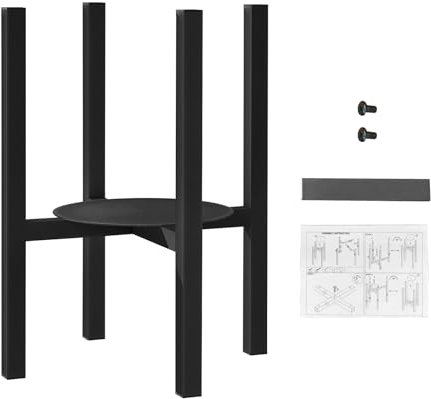Acesome Support réglable pour plantes d'intérieur, support amovible en métal, largeur réglable pour pots de 24 à 38 cm avec disque, support de fleurs pour salon, support robuste pour plantes