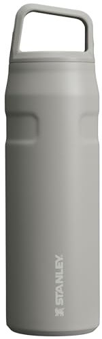 Stanley IceFlow Bouteille d'eau de 710 ml – Couvercle à large goulot torsadé – Légère et étanche – Pour les voyages et le sport – Acier inoxydable isolé – Sans BPA – Cendré