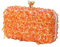 Jamron Damen Glitzer Ballförmig Abendtasche Strass Pailletten Clutch Tasche SN071291 Orange