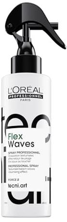 L'Oréal Professionnel, Texturspray mit Salz für einen unkomplizierten Beach-Waves-Stil, Tecni.Art Flex Waves, 190ml