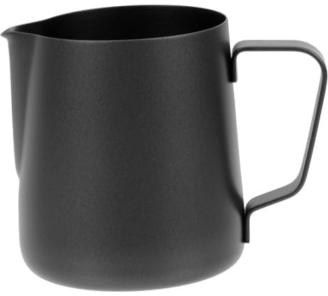 DIYEAH Vaso Di Fiori Lattiera Professionale Brocca Schiumosa Tazza Del Cappuccinatore Da Cucina Brocca Montacaffè Brocca Schiumante Brocca Da Cucina Nero Acciaio Inossidabile