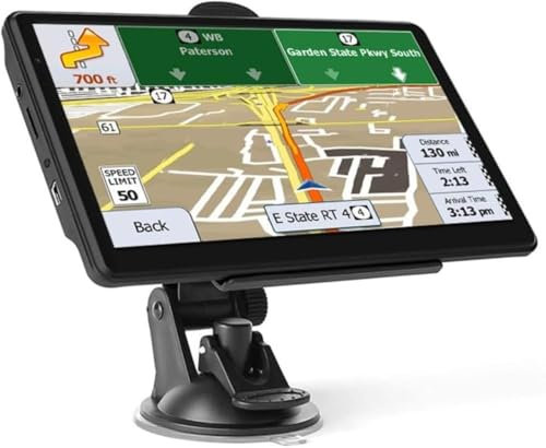 17,8 cm (7 Zoll) Navi, GPS-Navigation, HD-Touchscreen, für Autos und LKWs, unterstützt Sprachdrehungsrichtung, Geschwindigkeitsbegrenzung, Warnung für Geschwindigkeitsbegrenzung, Blitzerwarnung