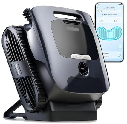 TIEOAXFT Robot Aspirador de Piscina inalámbrico 2 en 1 for Piscinas complejas, mapeo de Piscinas con cámara IA, Limpieza 5 en 1, estacionamiento Inteligente en Superficie