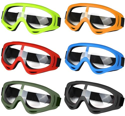 Puedno Schutzbrille Kinder Motorradbrille Winddicht Schutzb Augenschutzbrille Verstellbar Fahrradbrille für Labor Radfahren Skifahren Outdoor