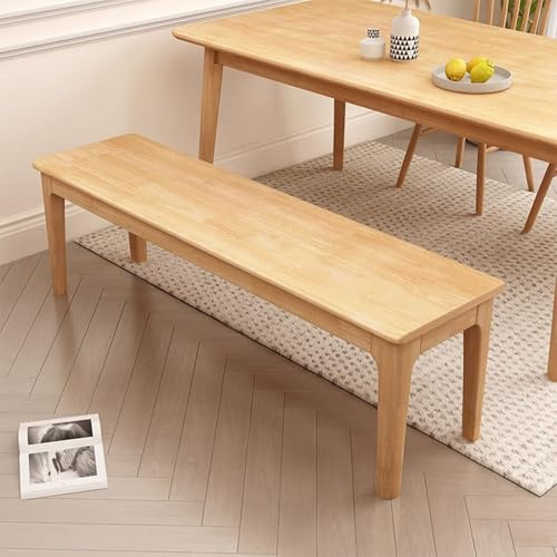 Moderne Massivholz-Küchenbank mit abgerundeten Ecken, vielseitige Ess- und Bettbank für Wohnzimmer, Flur, Schlafzimmer, Heimdekoration (180 cm)