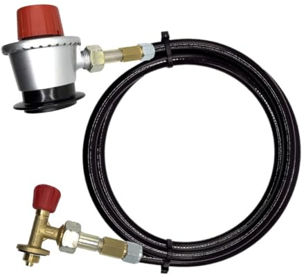 DN Autogas Parts LPG Bottle Refill Hose Set 5m Thermoplastic – 901 904 907 Camping Gas Bottle Connector to 35mm Jumbo Clip-On Adapter G.56 W21.8 LH Unreduced Pressure