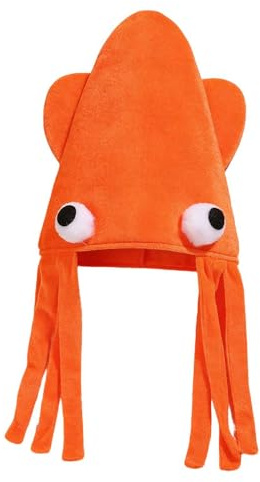 Verrückte Hüte für Kinder Atmungsaktive Plüsch-Tintenfisch-Hut-Kostüme | Meerestiere Kostüm Partyzubehör für Halloween, Weihnachten, Geburtstag, Mottopartys, Fotoshootings, Kinder, Erwachsene, ,