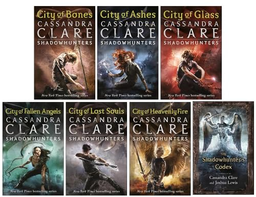 Cassandra Clare The Mortal Instruments A Shadowhunters 7 Books Collection Set (Bones, Ashes, Glass, Fallen Angels, Lost Souls, Codex and More)