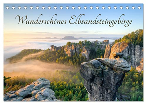 Wunderschönes Elbsandsteingebirge (Tischkalender 2026 DIN A5 quer), CALVENDO Monatskalender: Erleben Sie die Schönheit des Elbsandsteingebirges. (CALVENDO Natur)