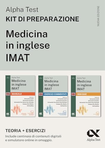 Alpha Test. Medicina in inglese IMAT 2026-2027. Kit di preparazione. Per test di ammissione universitari. Con piattaforma e simulatore online