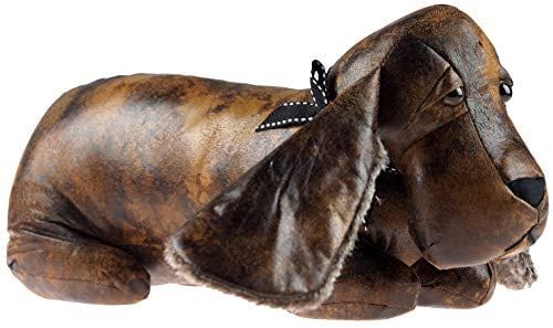 Lesser & Pavey Faux Leather Dachshund Doorstop, Brown, one Size