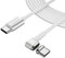 ELECJET für MacBook Pro Magnetische USB C Ladekabel, 6 Pin Reversibel Magnetic Typ-C Schnellladekabel für MacBook (Pro) 2018 und Andere USB-C Geräte, Weiß（6.6ft）