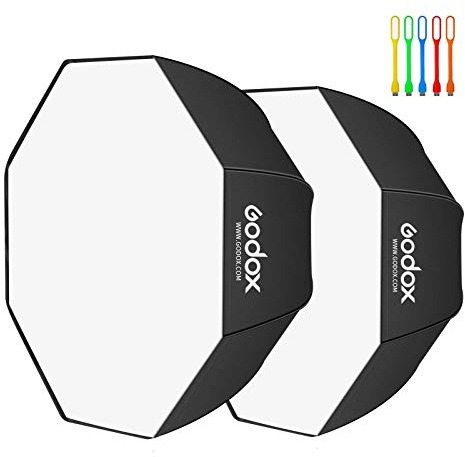 GODOX 80cm Ottagonale Softbox, Speedlight Ottagonale Softbox con Borsa per Ritratto Fotografia del Prodotto(32 pollici/80 cm,2 pezzi)