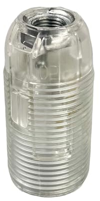 E14 Fassung transparent Thermoplast Gewindemantel + Rastkappe M10x1 Metall-Gewinde Lampenfassung für Glühlampe und LED
