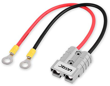 BAITHNA Electric Forklift Charging Adapter, 12V DC 50A MAX, Anderson Plug, EC5 Female, High Current, Waterproof, 1 Count